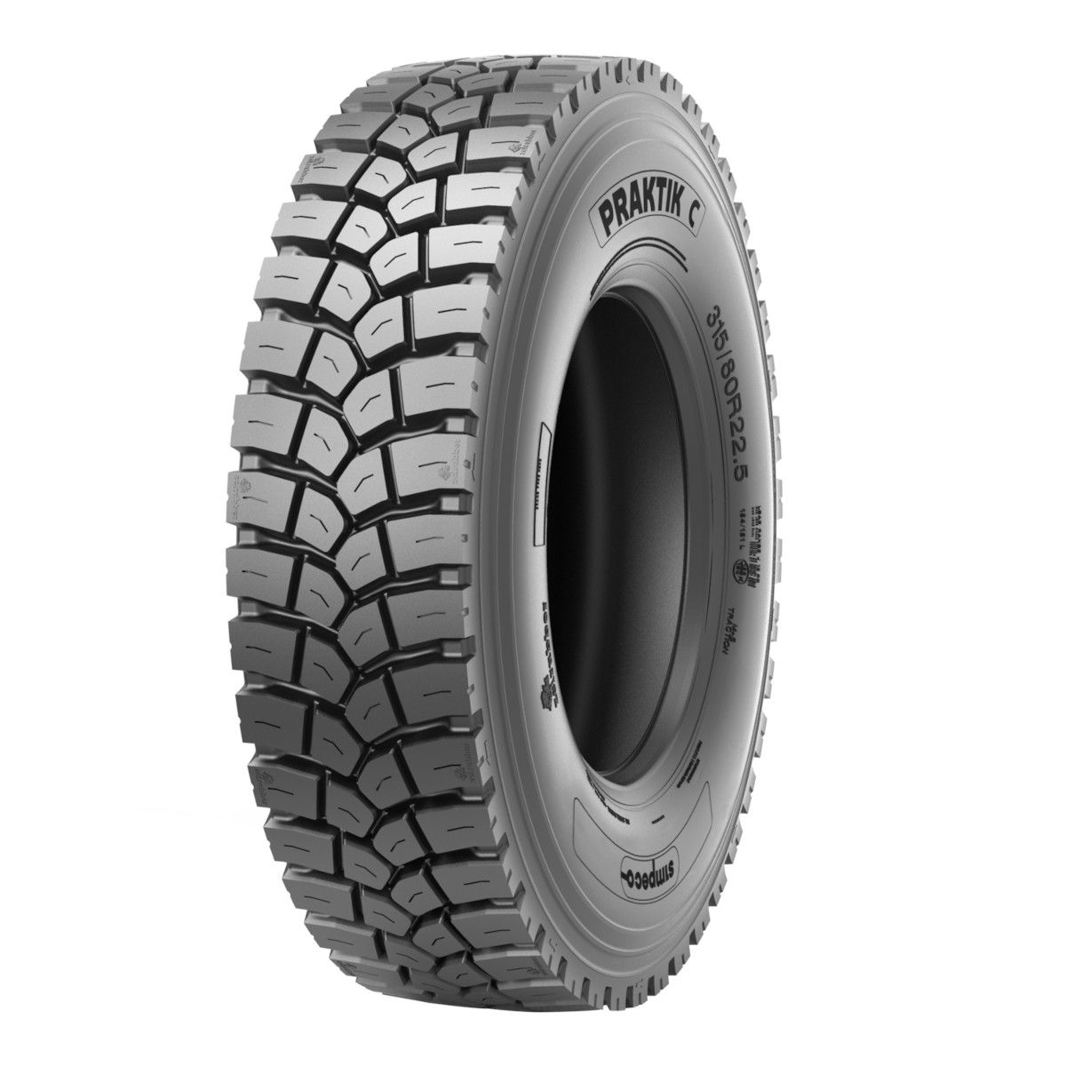 SIMPECO 315/80R22.5 Praktik C TL PR20 157/154 K Строительная Ведущая