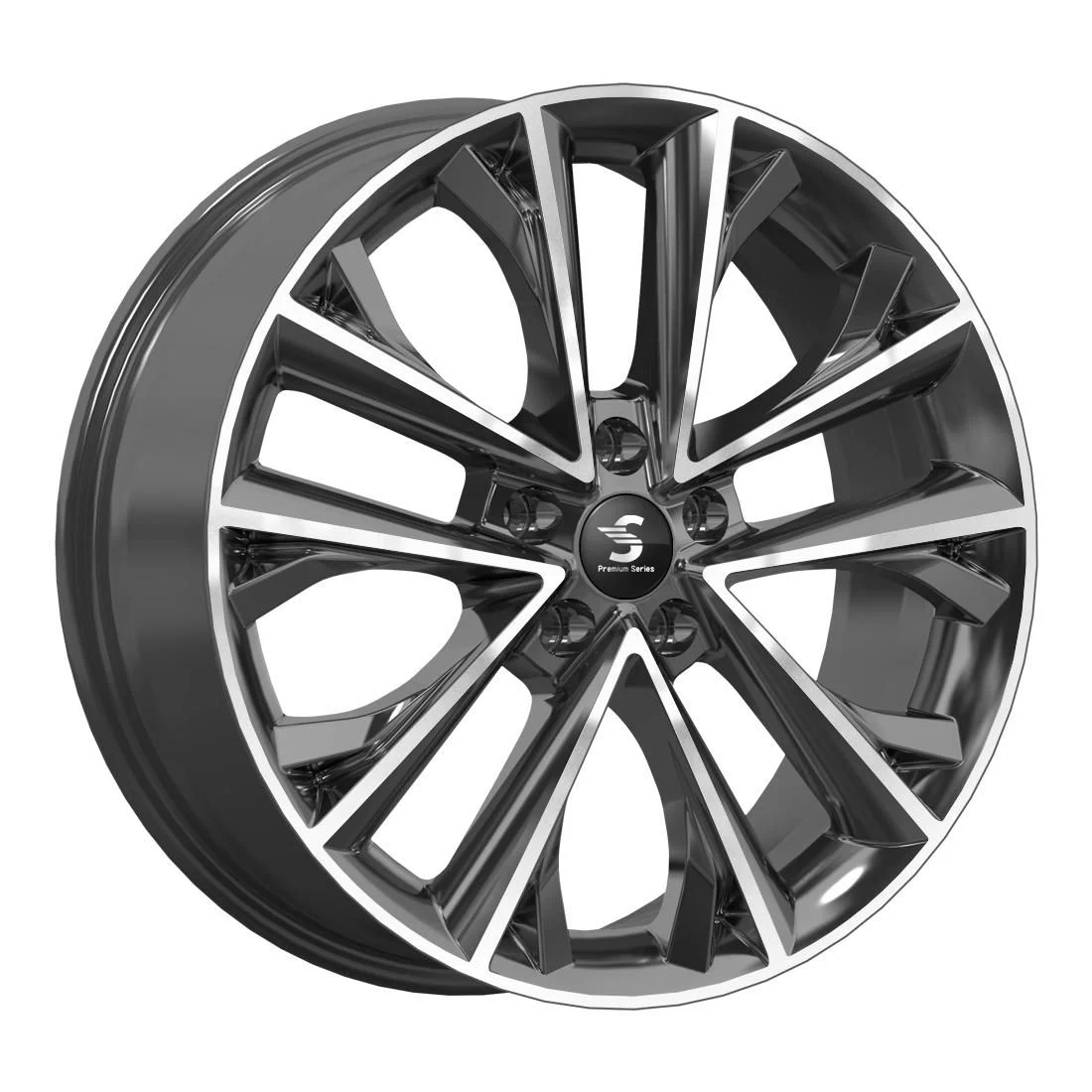 СКАД Premium  КР012 (18Tiggo 7 Pro)  7,0R18 5*108 ET33  d60,1  Diamond gloss graphite  [4200017]  <С>  Fb max 650 kg